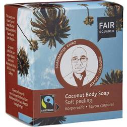 Fair Squared Body Soap (Coconut) Soft Peeling (includes cotton soap bag) 2 x 80g