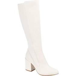 Journee Collection Tavia Wide Calf - White