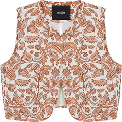 Maje Provencal Printed Jacket - Orange