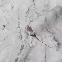 D-C-Fix Gloss Grey Marble effect Self-adhesive film (L)2.1m (W)900mm