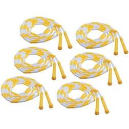 Champion Sports Plastic Segmented Jump Rope, 8' Yellow/White