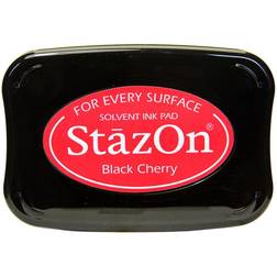 StazOn Solvent Ink black cherry 3.75 in. x 2.625 in. full-size pad