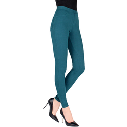 MeMoi Pants-Style Cotton Blend Legging - Reflecting Pond