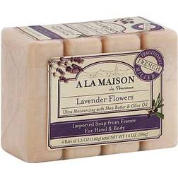 A la Maison de Provence Pure Coconut Bar Soaps Lavender 100g 4-pack 4-pack