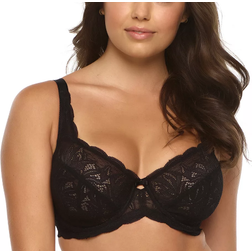 Felina Peridot Unlined Lace Bra - Black