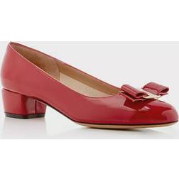 Ferragamo Vara - Rosso/Gold Patent Leather