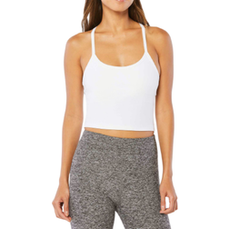 Beyond Yoga Spacedye Slim Racerback Cropped Tank Top - Cloud White