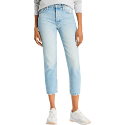 Mother The Tomcat High Rise Cropped Straight Jeans - Bless You