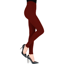 MeMoi Soft & Smooth Microsuede Leggings - Sun-Dried Tomato