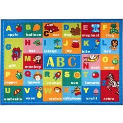 World Rug Gallery Kids Educational Learning Alphabet Symbols Non Slip Area 39x55"