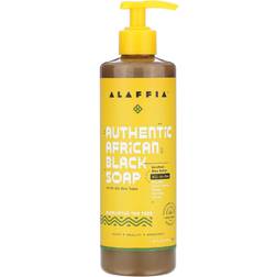 Alaffia Authentic African Black Soap Body wash Eucalyptus Tea Tree 476ml