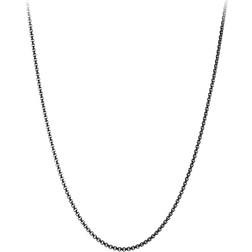 David Yurman Box Chain Necklace - Silver/Black