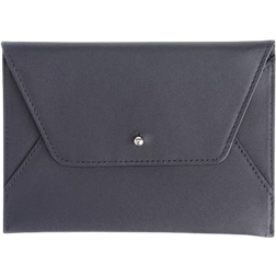 Royce New York Leather Passport Holder - Navy Blue