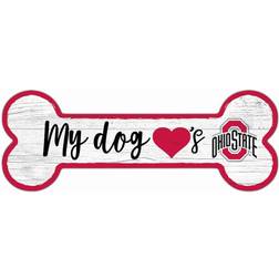 Fan Creations Ohio State Buckeyes 6" x 12" Team Dog Bone Sign