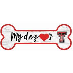 Fan Creations Texas Tech Red Raiders Team Dog Bone Sign Board