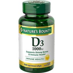 Natures Bounty Vitamin D3 1000 IU High Potency 350 Softgels