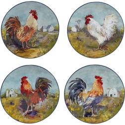 Certified International Rooster Meadow Dinner Plate 27.94cm 4pcs