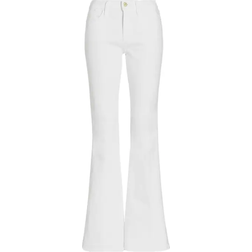 Frame Le High Stretch Flare Jeans - Blanc