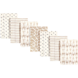 Hudson Cotton Flannel Burp Cloths 7-pack Neutral Giraffe