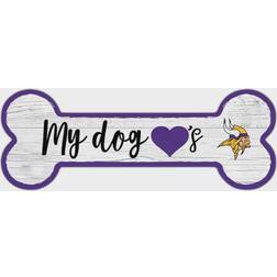 Fan Creations Minnesota Vikings Team Dog Bone Sign Board