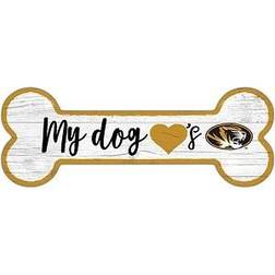 Fan Creations Missouri Tigers Team Dog Bone Sign Board