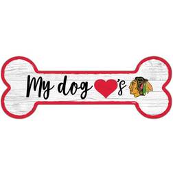 Fan Creations Chicago Blackhawks Team Dog Bone Sign Board