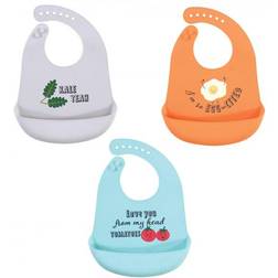 Hudson Silicone Bibs Kale Yeah 3-pack