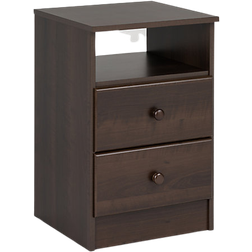 Prepac Astrid 2-Drawer Nightstand Bedside Table 39.4x40.6cm