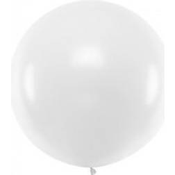 PartyDeco Hvid kæmpe ballon