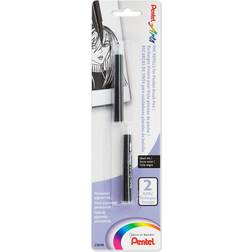 Pentel Pocket Brush Pen Refills, Pack of 2 black