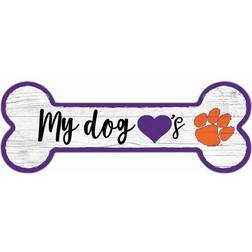 Fan Creations Clemson Tigers Team Dog Bone Sign Board