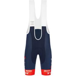 Santini Trek Segafredo 2022 Fan Line Cycling Bib Shorts Men - Nautica Blue