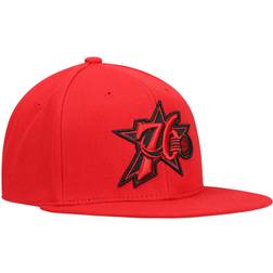 Mitchell & Ness Philadelphia 76ers Hardwood Classics Tonal Snapback Hat - Red