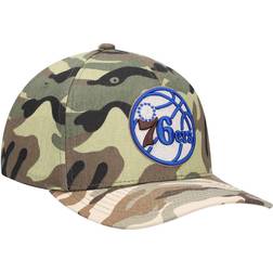 Mitchell & Ness Philadelphia 76ers Woodland Desert Snapback Hat - Camo