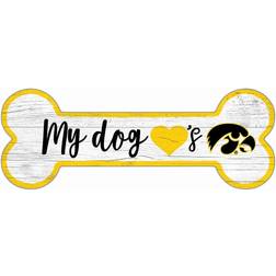 Fan Creations Iowa Hawkeyes Team Dog Bone Sign Board