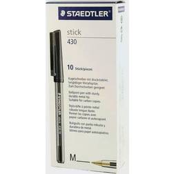 Staedtler 430M-9 Stick 430 Pen Black (Pk10)