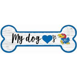 Fan Creations Kansas Jayhawks Team Dog Bone Sign Board