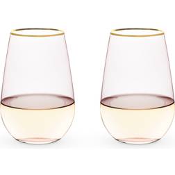 Twine Rose Crystal Stemless Set NoColor NoSize Wine Glass