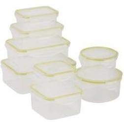 Honey Can Do KCH-03828 Snap-lock 8 Piece Set, clear Food Container