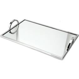 Classic Touch Relic Small Mirrored Tray In Silver Silver Relish Tray Serving Tray