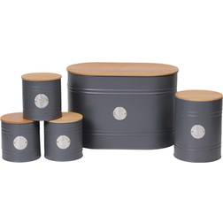 Neo Grey Scandi 5 Piece Kitchen Canister Set Kitchen Container