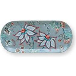 PiP Studio Flower Festival Serveringsfad 33,3x15,5 cm Light Blue Serving Dish