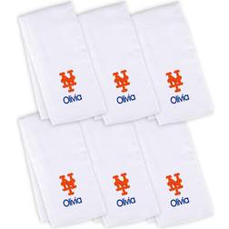 Chad & Jake Infant White New York Mets Personalized Burp Cloth