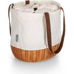 Picnic Time Coronado Basket Tote Beige Canvas