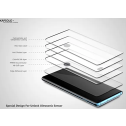 kap30279 kapsolo tempered glass screen protection curved factory seal