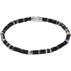 John Hardy Heishi Beaded Bracelet - Silver/Onyx