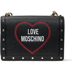 Love Moschino Lockie Heart Crossover Bag - Black