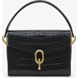 Anine Bing Colette Embossed Leather Mini Bag Black/Gold