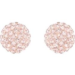 Swarovski Blow Stud Earrings - Rose Gold/Pink