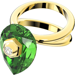 Swarovski Numina Pear Cut Ring - Gold/Green/Transparent